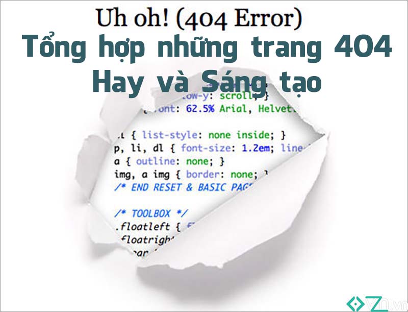 Những trang lỗi 404 Hay và Sáng tạo