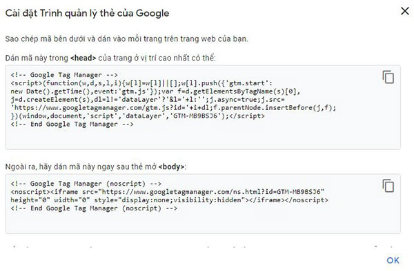 mã code trình quản lý thẻ của google - Google Tag Manager là gì